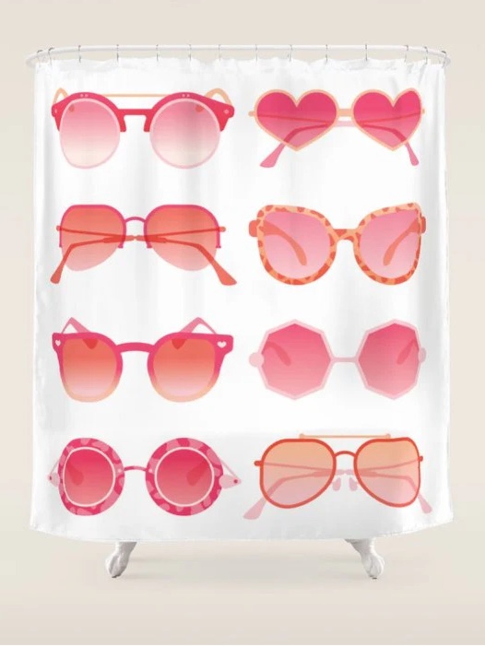 Cat Coquillette Sunglasses Shower Curtain (Society6)